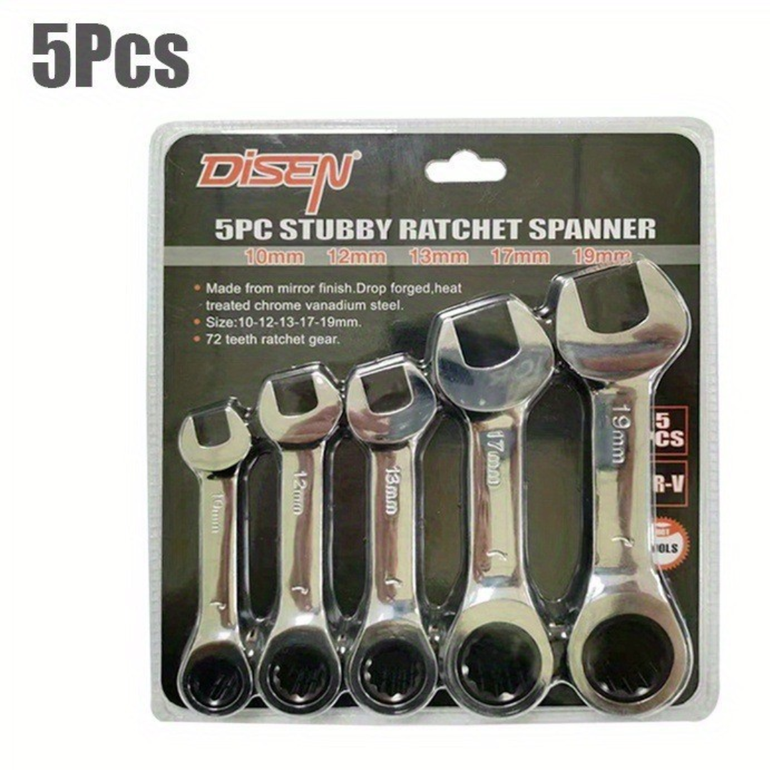 TightSpace 5Pc Stubby Ratchets